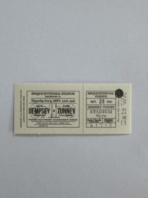 7cm x 3cm - Ticket - Dempsey Tunney