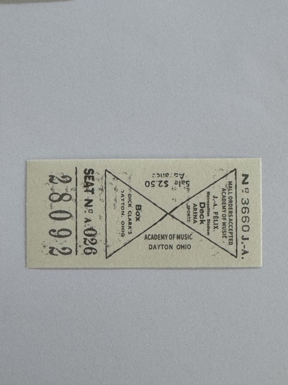 7cm x 3cm - Ticket - 28092