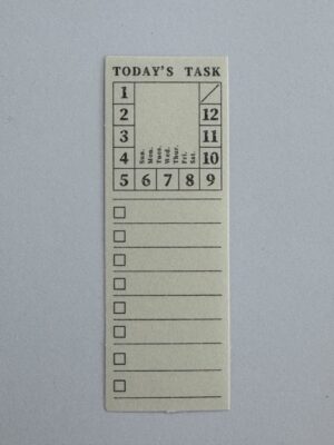 8.5cm x 3cm - Ticket - Today's Task