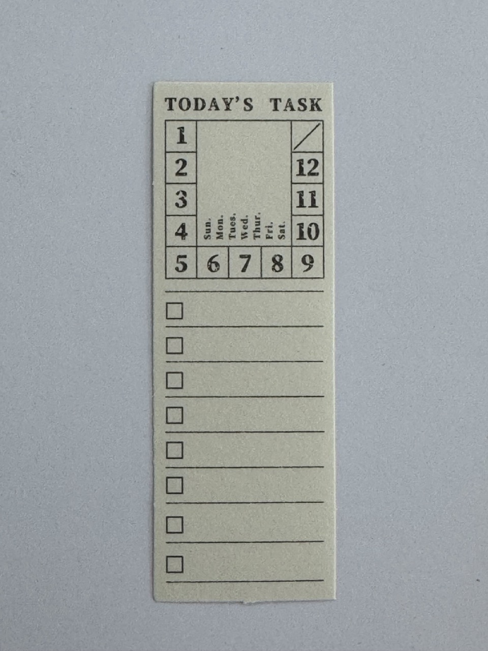 8.5cm x 3cm - Ticket - Today's Task