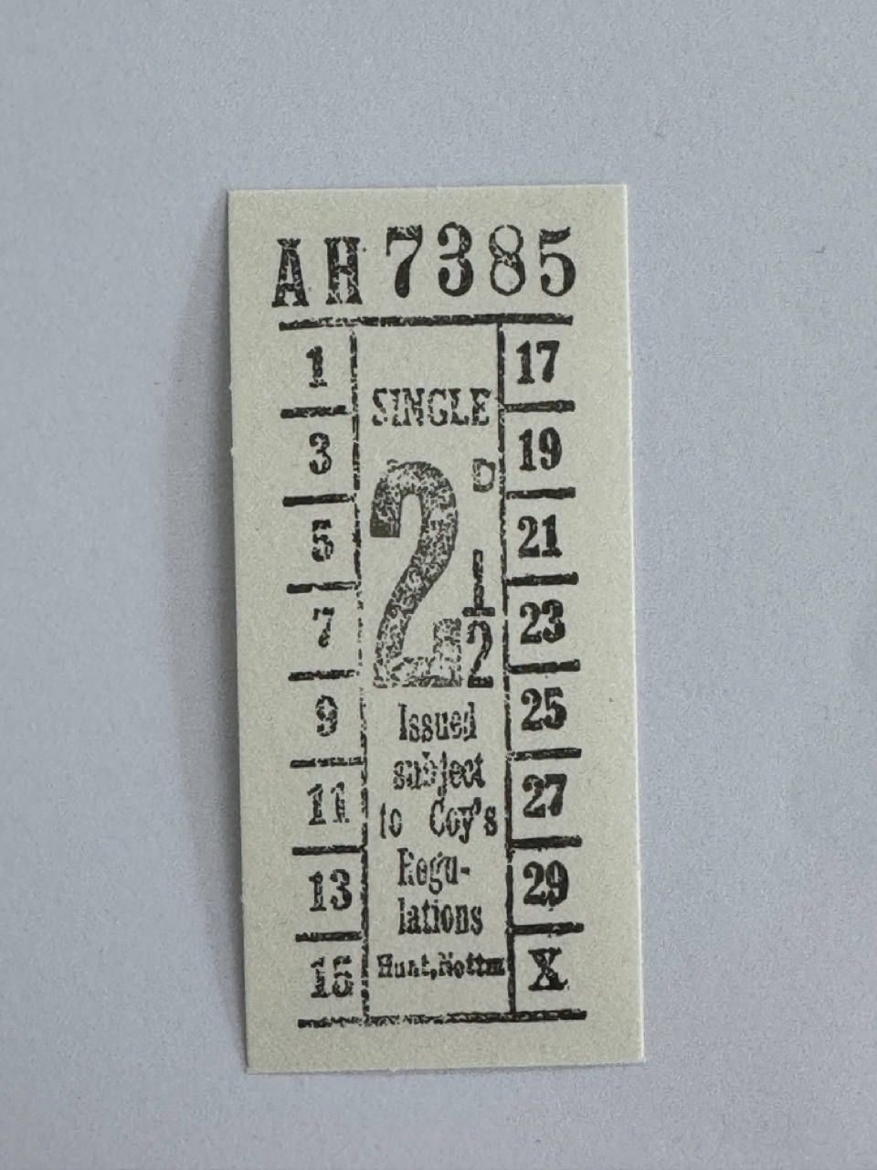 7cm x 3cm - Ticket - 7385
