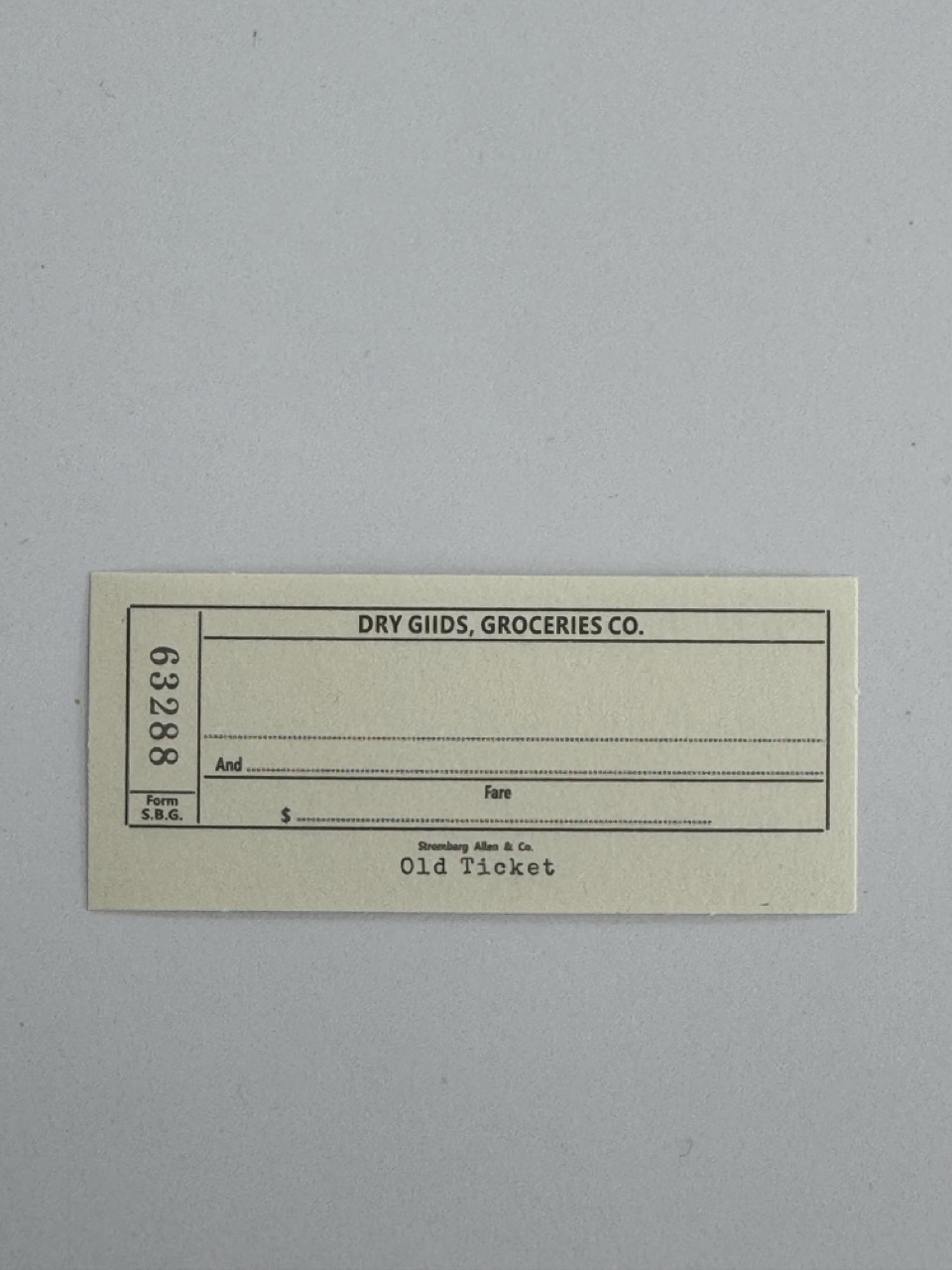 8cm x 3.5cm - Ticket - 63288
