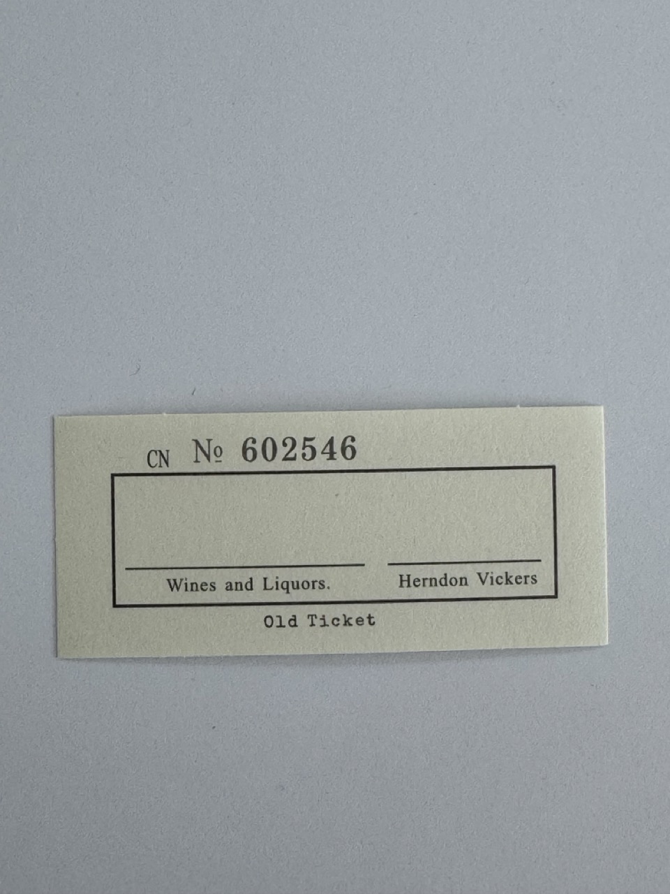 8cm x 3.5cm - Ticket - 602546