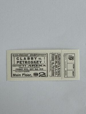 7cm x 3cm - Ticket - Clabby Petroskey