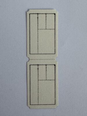 9.5cm x 3cm - Ticket - Lines