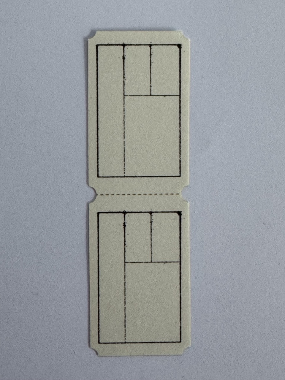 9.5cm x 3cm - Ticket - Lines