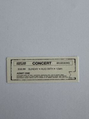 7cm x 2.5cm - Ticket - Concert