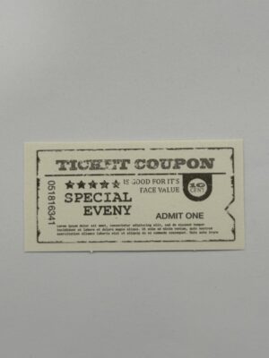 7cm x 3.5cm - Ticket - Ticket Coupon