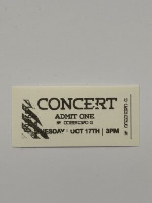 7cm x 3.5cm - Ticket - Concert