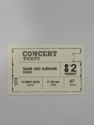7cm x 4.5cm - Ticket - 2