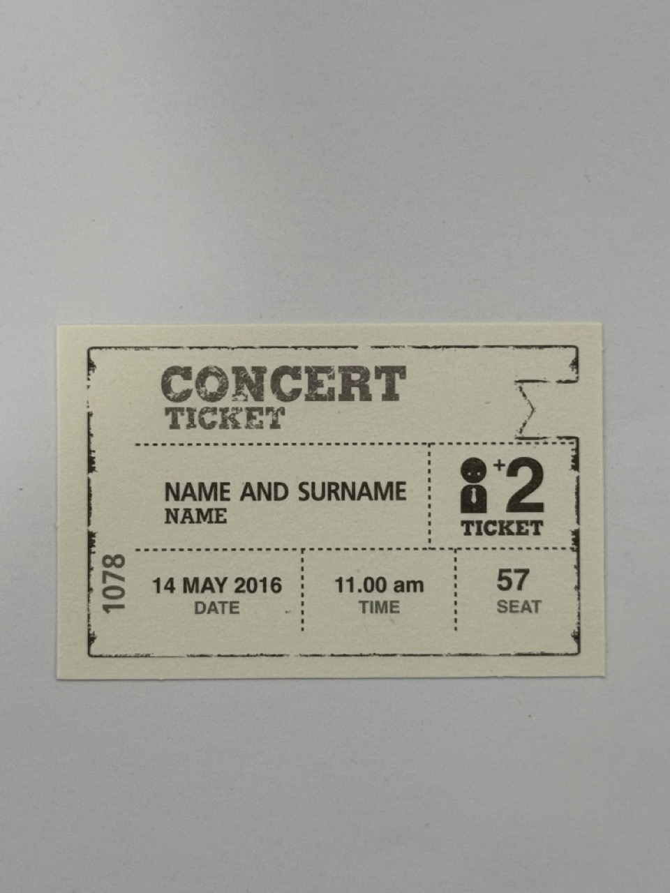 7cm x 4.5cm - Ticket - 2