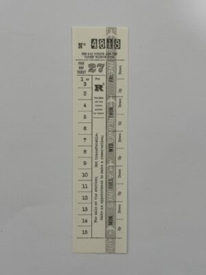 13.5cm x 3.5cm - Ticket - 4818