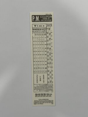 13.5cm x 3.5cm - Ticket - PM