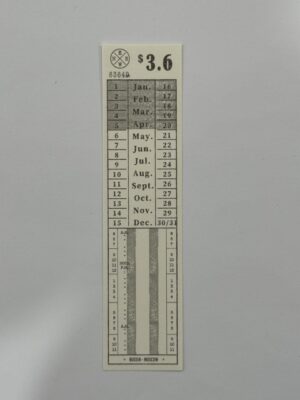 13.5cm x 3.5cm - Ticket - 3.6