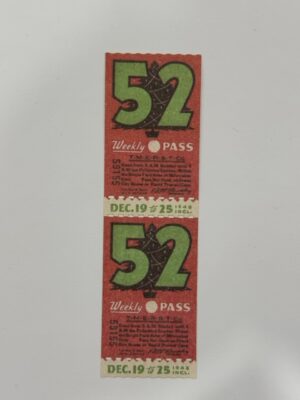 13.5cm x 3.75cm - Ticket 52