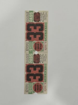 13.5cm x 3.75cm - Ticket 33