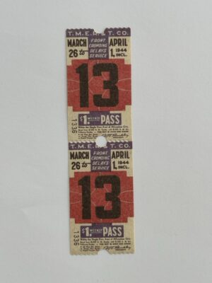 13.5cm x 3.75cm - Ticket 13