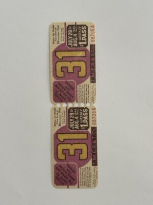 13.5cm x 3.75cm - Ticket 31