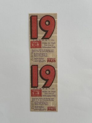 13.5cm x 3.75cm - Ticket 19