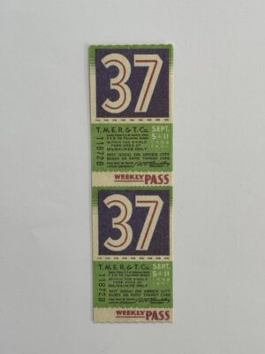 13.5cm x 3.75cm - Ticket 37