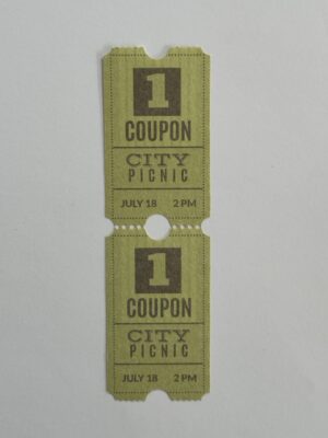 13.5cm x 3.75cm - Ticket 1