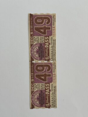 13.5cm x 3.75cm - Ticket 49