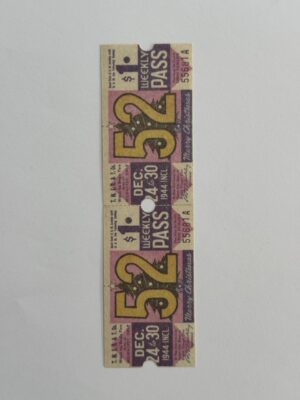 13.5cm x 3.75cm - Ticket 52