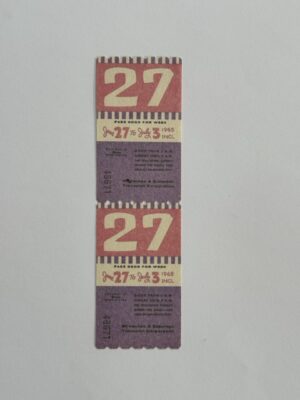 13.5cm x 3.75cm - Ticket 27