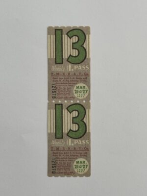 13.5cm x 3.75cm - Ticket 13