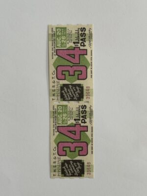 13.5cm x 3.75cm - Ticket 34