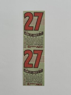 13.5cm x 3.75cm - Ticket 27