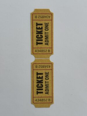 13.5cm x 3.5cm - Ticket Admit One