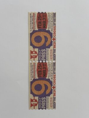 13.5cm x 4cm - Ticket 9