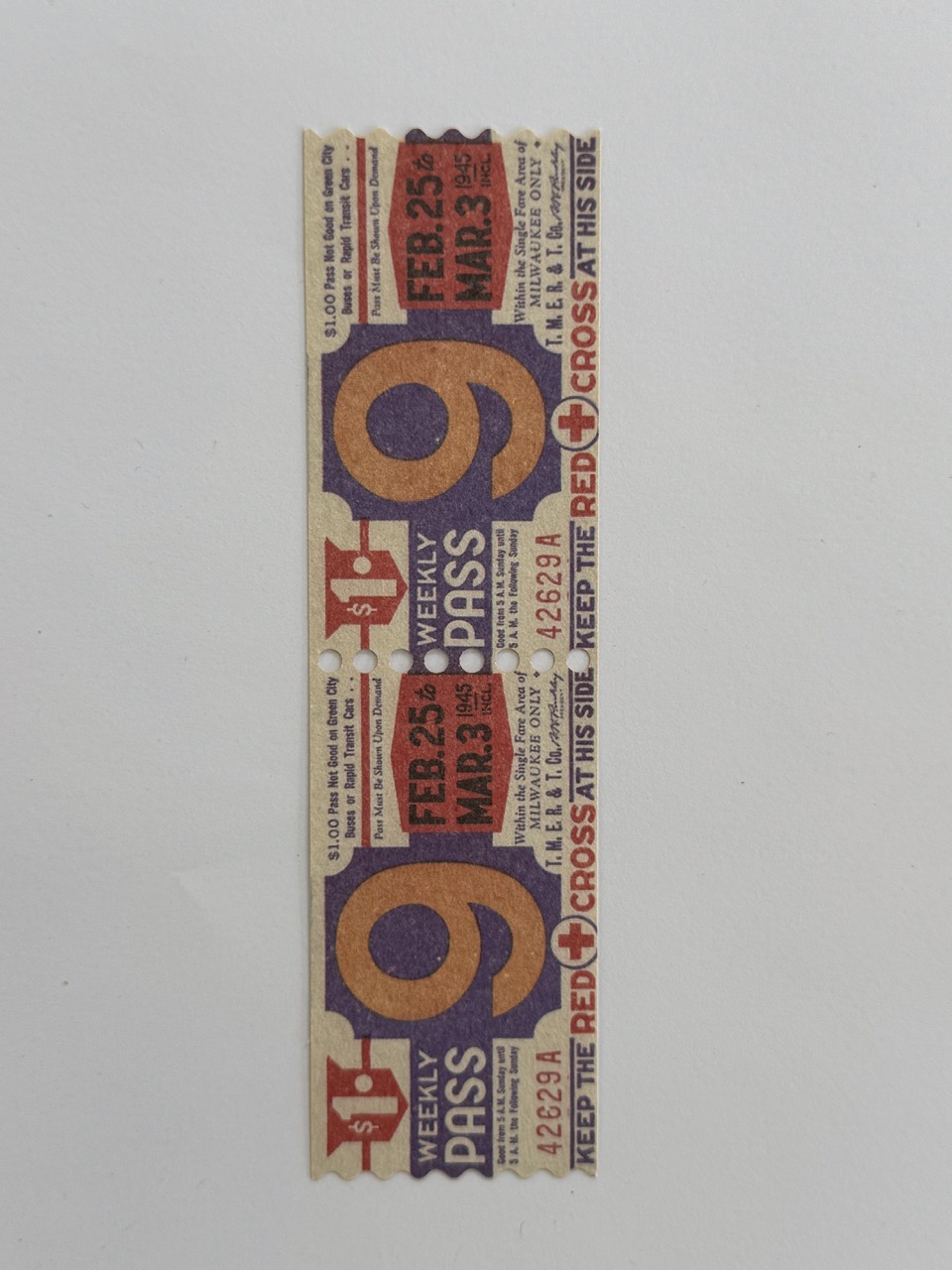 13.5cm x 4cm - Ticket 9