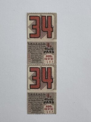 13.5cm x 4cm - Ticket 34
