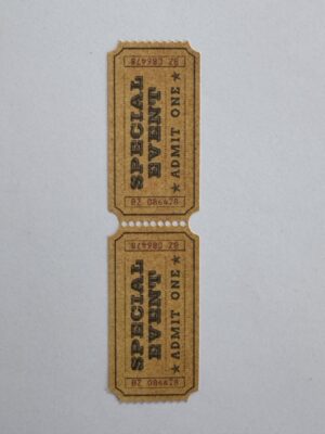 13.5cm x 3.5cm - Ticket Special Event