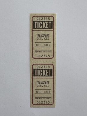 13.5cm x 3.5cm - Ticket 012345