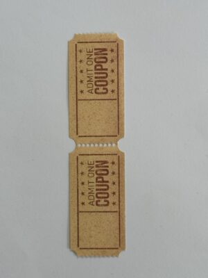 13.5cm x 3.5cm - Ticket Coupon