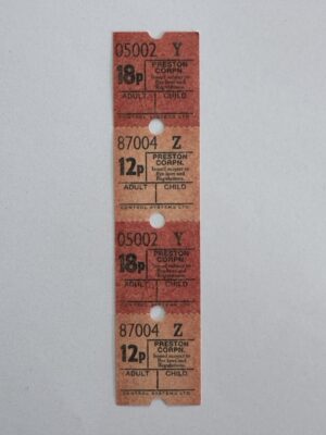 13.5cm x 3cm - Ticket 18p