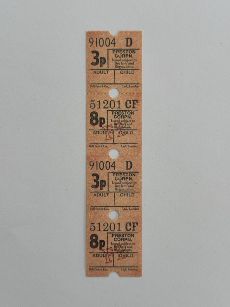 13.5cm x 3cm - Ticket 3p