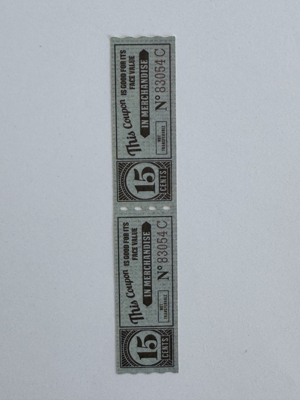 13.5cm x 3cm - Ticket 15