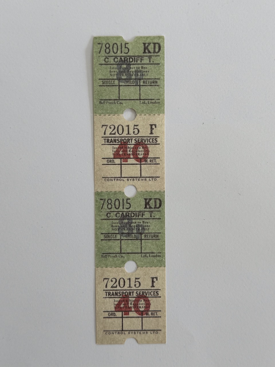 13.5cm x 3cm - Ticket 40