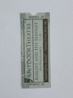 7.5cm x 3cm - Ticket Outdoor Theatre