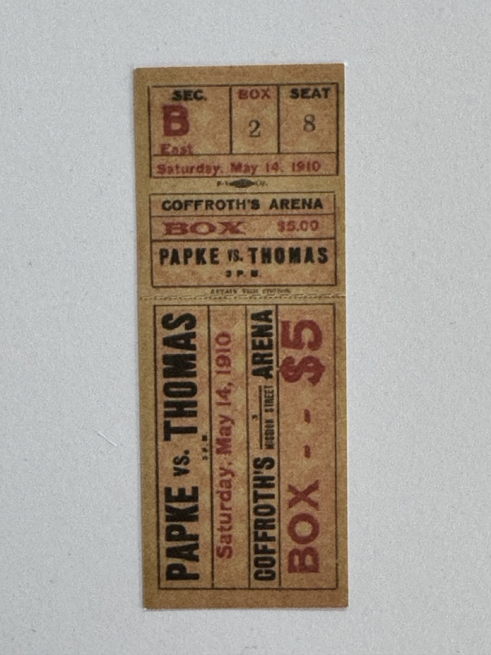 8cm x 3cm - Ticket Papke