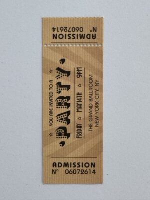 8.5cm x 3cm - Ticket Party