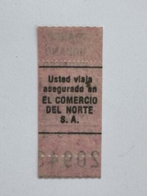 7.5cm x 3cm - Ticket SA
