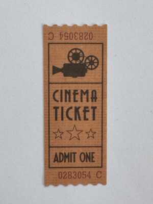 7.5cm x 3cm - Ticket Cinema Ticket