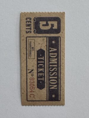 6.5cm x 3cm - Ticket 5