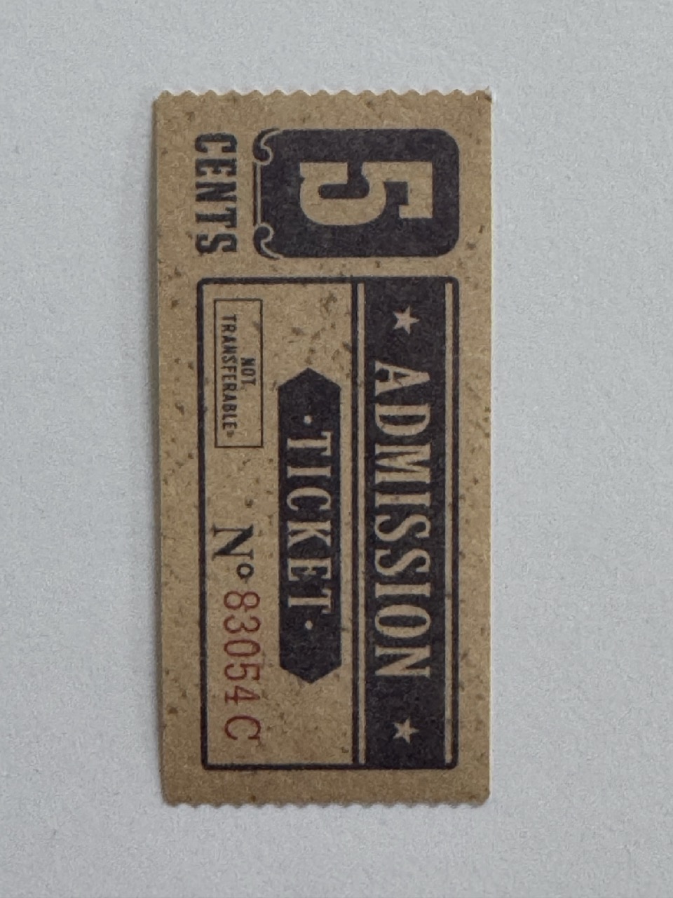 6.5cm x 3cm - Ticket 5