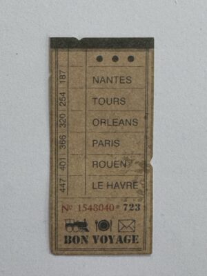 6.5cm x 3cm - Ticket Bon Voyage